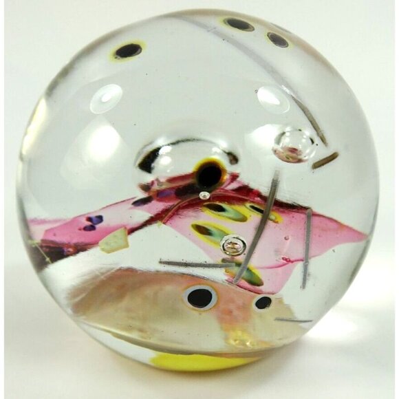 Ione Thorkelsson Signed Art Glass Paperweight 1995 Canadian Studio Abstract - Picture 11 of 16